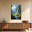 Waterfalls Wall Art, Landscape Art Print, River Wall Art, Canvas Print, Wall Art, Vertical Art, Birthday Gift, Family Home Decor, Room Decor