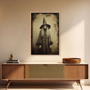 Witch Wall Decor, Dark Art Print, Horror Art Print, Weird Art Print, Canvas Print, Wall Art, Vertical Print, Home Decor, Wall Decor