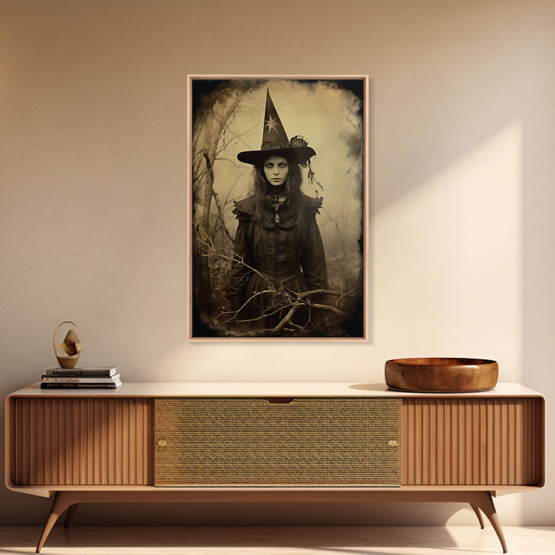 Witch Art Print, Occult Art, Scary Wall Art, Goth Wall Art, Spooky Art, Canvas Print, Wall Art, Vertical Print, Home Decor, Wall Decor