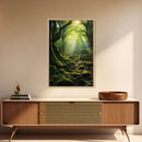 Forest Wall Art, Nature Prints, Trees Wall Art, Canvas Print, Wall Art, Vertical Art, Teacher Gift, Over Bed Wall Decor, Bookshelf Decor