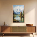Lake Wall Art, Mountains Wall Print, Nature Landscape Print, Canvas Print, Wall Art, Vertical Art, Bedroom Prints, Home Decor Prints