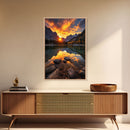 Lake Wall Art, Landscape Print, Nature Wall Art, Trees Wall Art, Canvas Print, Wall Art, Vertical Art, Congratulations Gift, Above Bed Art
