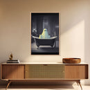 Funny Ghost In a Bathtub Halloween Decor, Halloween Art Canvas Print, Spooky Ghost Wall Art, Fall Decoration, Halloween wall decor