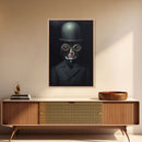 Portrait of a Victorian Steampunk Cyborg, Framed Canvas Print or Canvas, Cool Halloween Decor, Gothic Art
