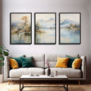 Lake Wall Art, Mountains Print, Landscape Wall Art, Nature Art, Canvas Print, Wall Art, 3 Piece Wall Art, College Dorm Decor, Office Prints