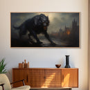The Werewolf, Halloween Art Print, Framed Canvas Art, Halloween Poster Print, Victorian Dark Academia Oil Painting