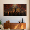 The Cursed Circus, Unique Halloween Art, Framed Canvas Print, Halloween Poster Art, Horror Prints