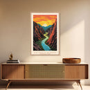 Black Canyon Of The Gunnison National Park, Framed Wall Art Canvas Print, Travel Poster, Colorado Travel Art, Roadtrip Decor, Cool Art