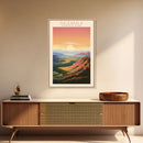 Haleakala National Park Hawaii Travel Art, National Park Print, Minimalist Travel Art, Midcentury Modern Style Landscape Painting