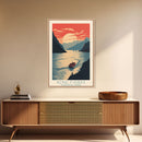 Kenai Fjords National Park Alaska Travel Art, National Park Print, Minimalist Travel Art, Midcentury Modern Style Landscape Painting