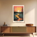 Kobuk Valley National Park Alaska Travel Art, National Park Print, Minimalist Travel Art, Midcentury Modern Style Landscape Painting