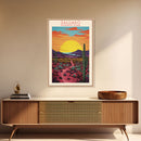 Saguaro National Park, Arizona Travel Art, National Park Print, Minimalist Travel Art, Midcentury Modern Retro Style Landscape