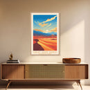 Great Sand Dunes National Park Colorado Travel Art, National Park Print, Minimalist Travel Art, Midcentury Modern Style Landscape Painting