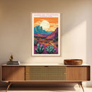 Guadalupe Mountains National Park Texas Travel Art, National Park Print, Minimalist Travel Art, Midcentury Modern Style Landscape Painting
