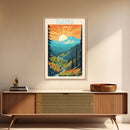Olympic National Park, Washington Travel Art, National Park Print, Minimalist Travel Art, Midcentury Modern Retro Style Landscape