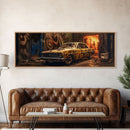 Graffiti Punk Wall Art, Street Art, Framed Canvas Print, Detroit Muscle, Limited Edition, High Quality Art, Game Room Art, Mancave