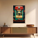 Popcorn Machine, Game Room Wall Art, Movie Wall Art, Canvas Print, Wall Hanging, Portrait Art, New Homeowner Gift, Dining Room Prints