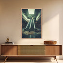 Escalator, Abandoned Building, Moody Wall Art, Horror Art Print, Canvas Print, Wall Hanging, Portrait Art, Nerdy Home Decor, Bedroom Prints