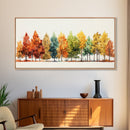 Autumn Decor - The Changing Of The Leaves - Framed Canvas Print - Fall Painting - Fall Centerpiece - Orange Leaves - Rustic Farmhouse Decor