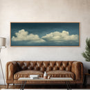 Wide Format Clouds Wall Art - Panoramic Print - Framed Canvas Print - Panoramic Framed Canvas Cloudy Art Print - Clouds On A Blue Sky
