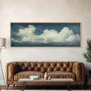 A Cloudy Day - Wide Format Clouds Wall Art - Panoramic Print - Framed Canvas Print - Panoramic Framed Canvas Cloudy Art Print