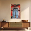 Change1 Indian Wall Art, Colorful Indian Doors, Framed Canvas Print, Painting Print, Traditional Hindu Architecture, Ready To Hang