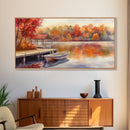 Autumn's Reflections - holiday decor, watercolor Christmas, Christmas wall art, winter wall art, holiday art gift