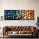 Waves - Abstract Geometric Painting Wall Art - Wood Framed Canvas Print - Abstract Home Decor