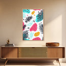 Colorful Abstract Painting Canvas Print, Retro Style Wall Art