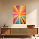 Mid Century Star Burst Canvas Print, Art Print, Retro Style Pastel Spiral Art, Modern Art, Modern Abstract Art Print, Wall Hangings