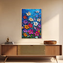 Wildflower Oil Painting Print, Wildflowers Home Decor, Boho Wall Art, Botanical Art, Oil Painting Wall Art, Floral Wall Prints