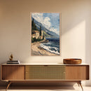 Italy Wall Art - Modern Minimalist Home Decor - Italian Seaside Seascape Print - Impasto Style Print - Home Decor
