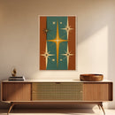 Mid-Century Modern Star Burst Wall Art, Home Decor Wall Art, Atomic Age Home Decor, 1950s Style Art