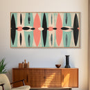 Mid-Century Modern "Eyes" Canvas Print, Wood Framed Waoo Art, MCM Style Home Decor, 1950s Style Art