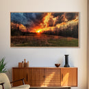 Fields Of East Texas, Framed Canvas Print, Photography Style Landscape Art, Horizontal Decor, Modern Farmhouse Wall Art, Living Room Decor