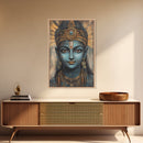 Madhubani Wall Art, Framed Canvas Print, Madhubani Style Decor, Madhubani Painting, Krishna Art