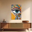 Madhubani Wall Art, Framed Canvas Print, Madhubani Style Decor, Madhubani Painting