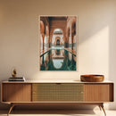 Reflection Pool Framed Canvas Print, Moroccon Wall Art