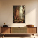 Majestic California Redwood Trees Framed Canvas Print, Redwood National Park, Fantasy Decor, California Decor, PNW Wall Art