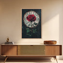 Rose Painting Print, Wood Framed Canvas Print, Beautiful Rose Painting Abstract Wall Art, Minimalist Floral Decor, Flowers Print, Floral Wall Art