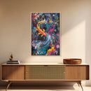 Abstract Koi Fish Painting Print, Wabi Sabi Home Decor, Gift Idea, Housewarming Gift Idea, Colorful Koi Fish Art Print