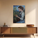 Woman In Garden Painting Print, Victorian Woman Portrait Painting Print, Lady In The Garden, Traditional Wall Art