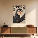 19th Century Folk Art Painting Print of a Harpy, Harpy Painting Print, Vertical Wall Art, Russian Folk Art