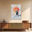 Fisherman Gift Idea, Fisherman Painting Print, Retro Wabi Sabi Fisherman Painting, Gift For Fisher, Fishing Gift, Gift For Dad