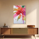 Retro Palm Tree Painting Print, Framed Canvas Print, Pop Art Palm Tree Painting Home Decor, 80s Style Synthwave Wall Art, Coastal Decor