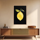 Lemon Oil Painting Print, Vintage Still Life of a Lemon, Antique Fruit Art Print, Still Life Wall Art, Lemon Painting, Framed Canvas Print