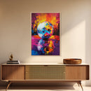 Reflections of a Disco Ball, Framed Canvas Print, Disco Ball Poster, Disco Ball Painting, Disco Ball Wall Art, Dance Studio Decor