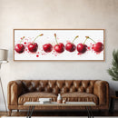 Original Cherry Painting Print - Panoramic Canvas Fruit Illustration - Home Decor For Kitchen - Framed Wall Art - Dining Room Decor