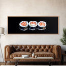 Abstract Sushi Painting Print, Food Art, Framed Canvas Print, Kitchen Decor, Minimalist Kitchen Wall Art, Kitchen Painting, Wall Art For Kitchen