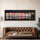Panoramic Extra Wide Kitchen Wall Art, Sushi Painting Tuna Roll Painting, Modern Art for Kitchen, Kitchen Painting, Dining Room Decor